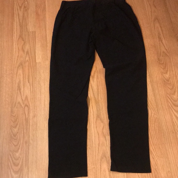 Eileen Fisher Black Straight Slim Leg Pull On Pants size M - Picture 2 of 7